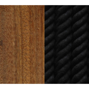 BeeDesign Závěsné svítidlo Single rope Dřevo: Denya, Barva lana: Černé, Délka lana: 2m