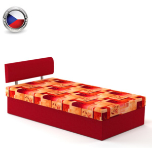 BF Roza postel 195x110 cm lamelová červená