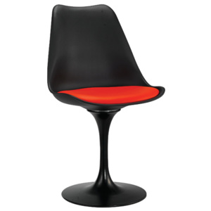 ULTRA židle kov PP černé/PU červené