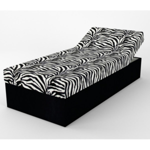 BF Zebra postel 195x85 cm polohovatelná černá