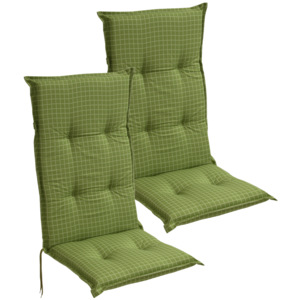 Polstry na zahradní židle 2 ks 117x49 cm zelené