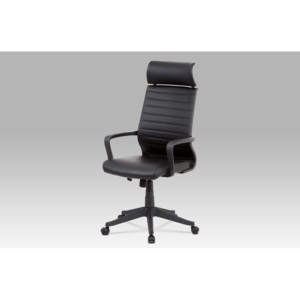 Kancelářská židle s houpacím mechanismem černá ekokůže KA-C839 BK