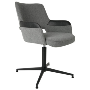 Šedá kancelářská židle s černým detailem Zuiver Syl