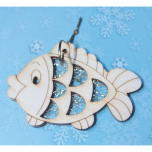 Vánoční dekorace - ryba zlatá