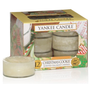 Yankee Candle – čajové svíčky Christmas Cookie, 12 x 9,8 g