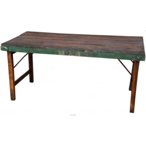 Industrial style, Dřevěný jídelní stůl s patinou 73x77x152cm (1392)
