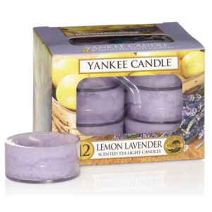 Yankee Candle – čajové svíčky Lemon Lavender, 12 x 9,8 g
