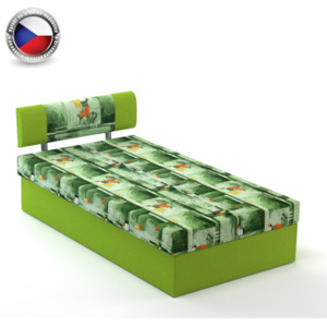 BF Čajka postel 195x110 cm lamelová zelená