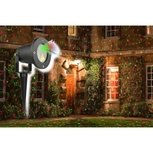 Garthen AT53749 Vánoční laserový projektor - zelená/červená 8 světelných efektů - 20 x 20 m s časovačem