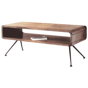 CAMEO stůl 100x40x45cm acacia dřevo/kov černý