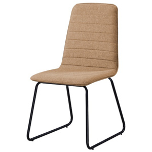 Jídelní židle s kovovou konstrukcí a medovou látkou TK2051