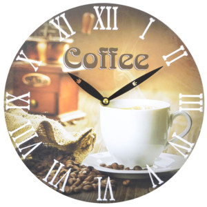 Nástěnné hodiny COFFEE 02 28x3 cm Mybesthome