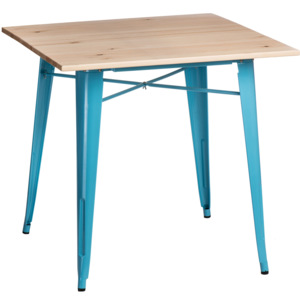Design2 Stůl Paris Wood modrý přírodní sosna