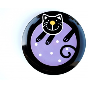 Talíř dezertní fialová veselá kočka - Ø 20cm