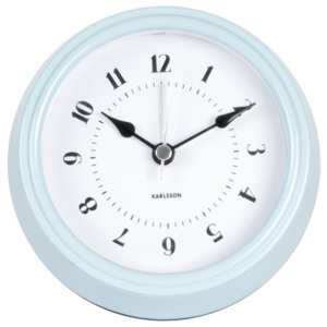 Modré nástěnné hodiny Karlsson Fifties, průměr 11,5 cm
