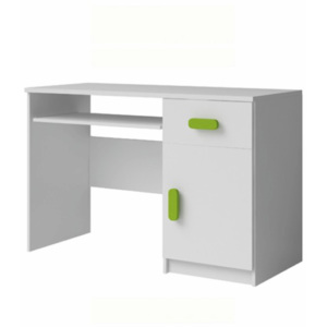 PC stůl 110x50 cm v bílé barvě s ABS hranami TK2089