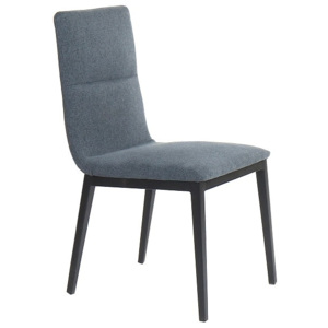 Jídelní židle, látka / kov, šedá / černá, ASLAN