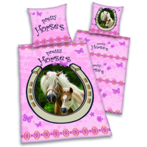 Herding Herding povlečení Pretty horses - růžoví koníčci 140x200,70x90