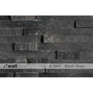 Přírodní kámen WALLSTONE N3003 Black Slate lepený 55x15cm cena za balení