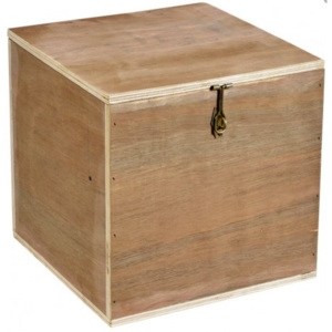 Industrial style, Dřevěná krabice s víkem 30 x30 x30 cm (1473)