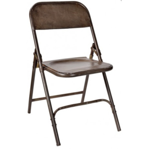 Industrial style, Hnědá skládací židle 76x44x40cm (1489)