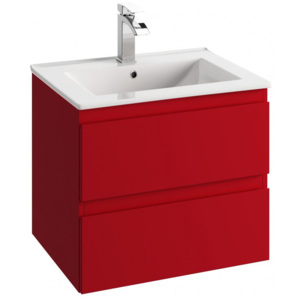 Koupelnová skříňka pod umyvadlo v červeném lesku 40 cm F1243