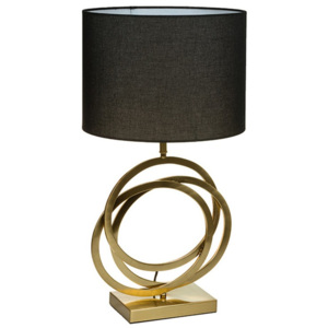 Černá stolní lampa se základnou ve zlaté barvě Santiago Pons Tify