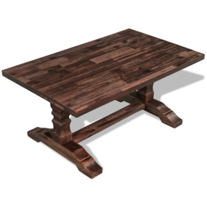 Konferenční stolek s trnoží masivní akáciové dřevo 100x60x45cm