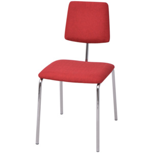 Jídelní židle červená textilní