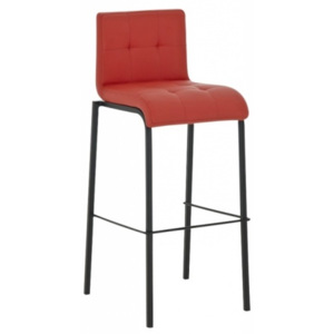 Barová židle Sarah s černou podnoží - SET 2 ks, červená