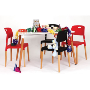 SET 4+1 jídelní sestava SONOR RED-WHITE Nábytek | Jídelní prostory | Jídelní stoly | Všechny jídelní stoly