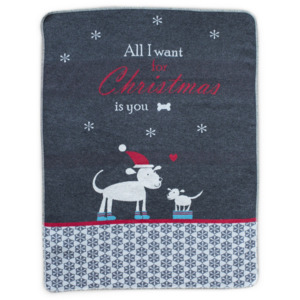 Bavlněná deka Cat & Dog Christmas