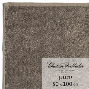 Christian Fischbacher Ručník 50 x 100 cm hnědošedý Puro, Fischbacher