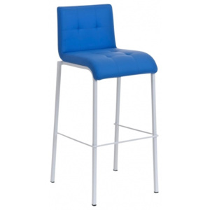Barová židle Sarah Leder, výška 78 cm, bílá-modrá