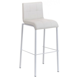 Barová židle Sarah Leder, výška 78 cm, bílá-bílá