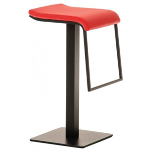 Barová židle Prisma koženka, výška 78 cm, černá - červená