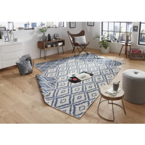 Bougari - Hanse Home koberce Kusový koberec Twin-Wendeteppiche 103137 blau creme - 80x150 cm