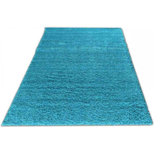 Kusový koberec Shaggy vlas 50 mm tyrkysový, Velikosti 40x60cm