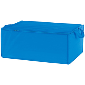 Textilní úložný box na 2x peřiny Compactor 50x70x30 cm – modrý