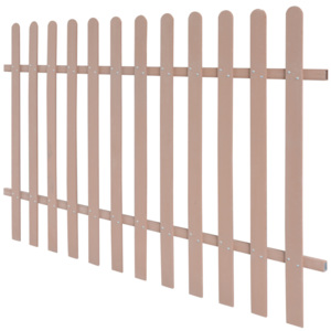 WPC laťkový plot 200x120 cm hnědý