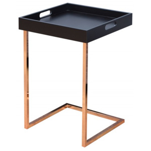 Odkládací stolek CIANO BLACK 40-S snímatelný podnos Nábytek | Obývací pokoj | Odkládací stolky