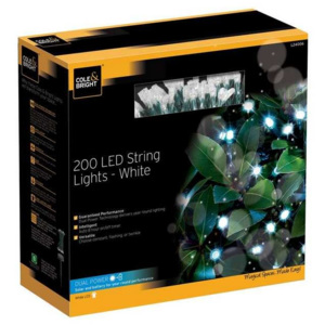 Solární LED řetěz Cole & Bright Dual Power 200 LED - 14,9m