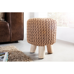 Židle Leeds 45 cm kávová pletená
