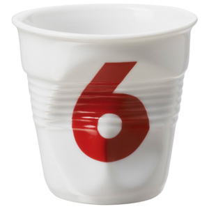 REVOL Kelímek na espresso 8 cl bílý "6" Froissés