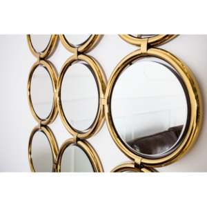 Designové zrcadlo CIRCLE GOLD 130/95-G Zrcadla | Zrcadla kulatá