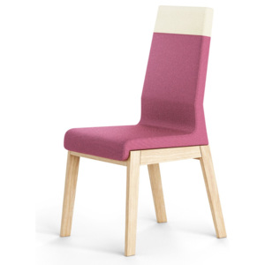 Růžová židle z dubového dřeva Absynth Kyla Two