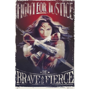Plakát, Obraz - Wonder Woman Fight For Justice, (61 x 91,5 cm)