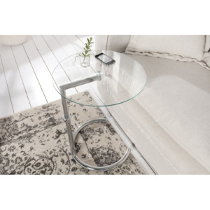Odkládací stolek Effect 50 do 70 cm stříbrný