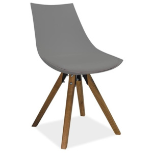 Jídelní židle v retro stylu v šedé barvě v kombinaci s dekorem buk KN1029