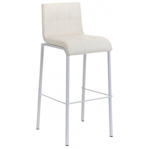 Barová židle Sarah Leder, výška 78 cm, bílá-krémová